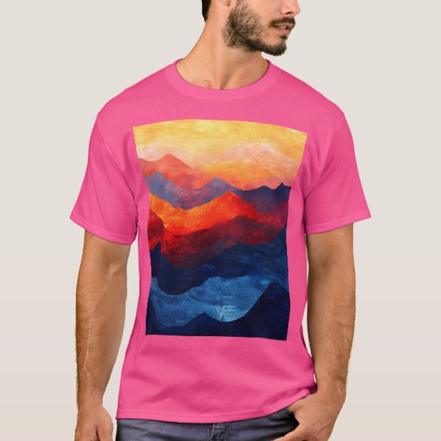 Colourful Abstract Mountains Active T-Shirt (Front)