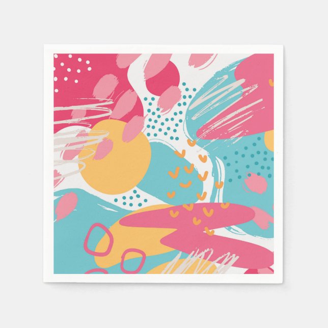 Colourful Abstract Napkin (Front)