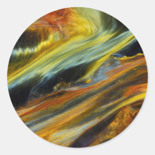 Colourful abstract of Pietersite Classic Round Sticker