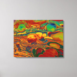 Colourful Abstract Oil Paint Pattern Art Canvas Print