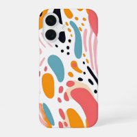 Colourful Abstract Organic Shapes Boho Pattern