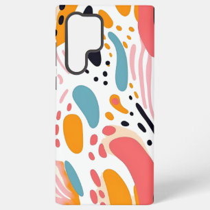 Colourful Abstract Organic Shapes Boho Pattern Samsung Galaxy Case