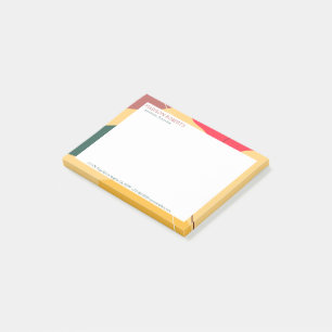 Colourful abstract organic shapes post-it notes