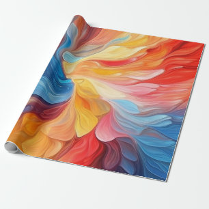 Colourful Abstract Paint Splatter Art (4) Wrapping Paper