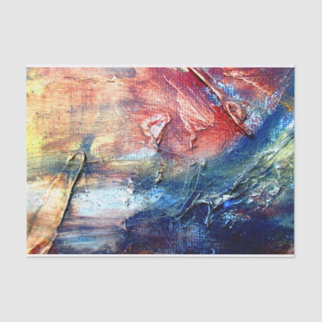Colourful Abstract Paint Tissue Paper (Front)