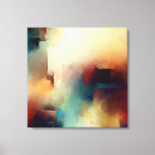 Colourful abstract painting canvas print