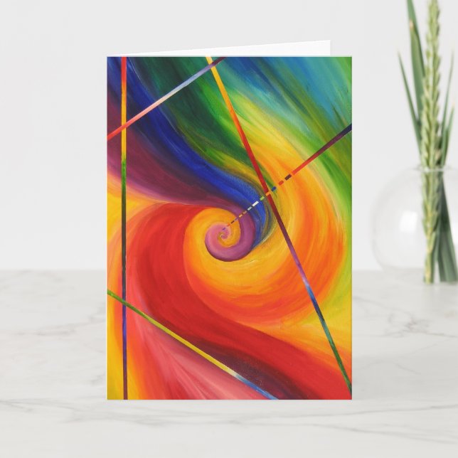 Colourful Abstract Painting - Greeting Card (Front)