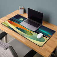 Colourful abstract panoramic landscape monogram