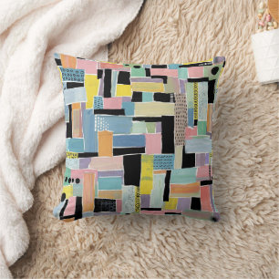 Colourful Abstract Patchwork Pattern (2) Cushion