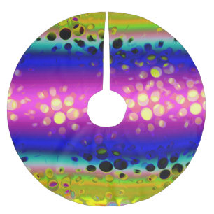 Colourful Abstract Pattern Brushed Polyester Tree Skirt