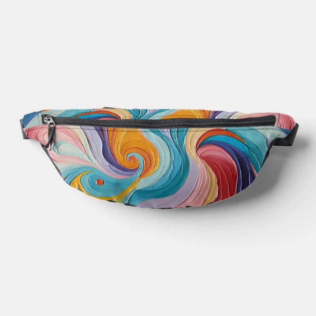 Colourful abstract pattern bum bags (Lay Down)
