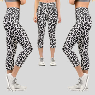 Colourful Abstract Pattern Capri Leggings