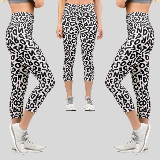 Colourful Abstract Pattern Capri Leggings (Creator Uploaded)