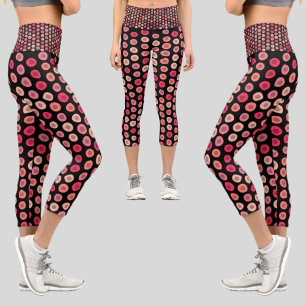 Colourful Abstract Pattern Capri Leggings