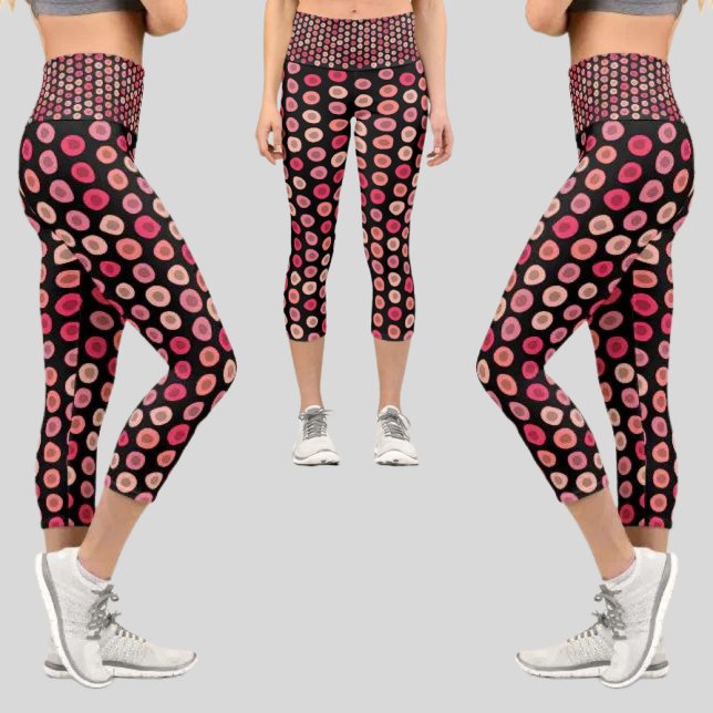 Colourful Abstract Pattern Capri Leggings (Creator Uploaded)