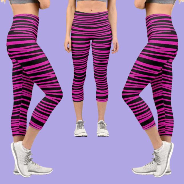 Colourful Abstract Pattern Capri Leggings (Creator Uploaded)