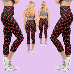 Colourful Abstract Pattern Capri Leggings