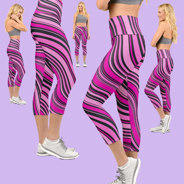 Colourful Abstract Pattern Capri Leggings (Creator Uploaded)