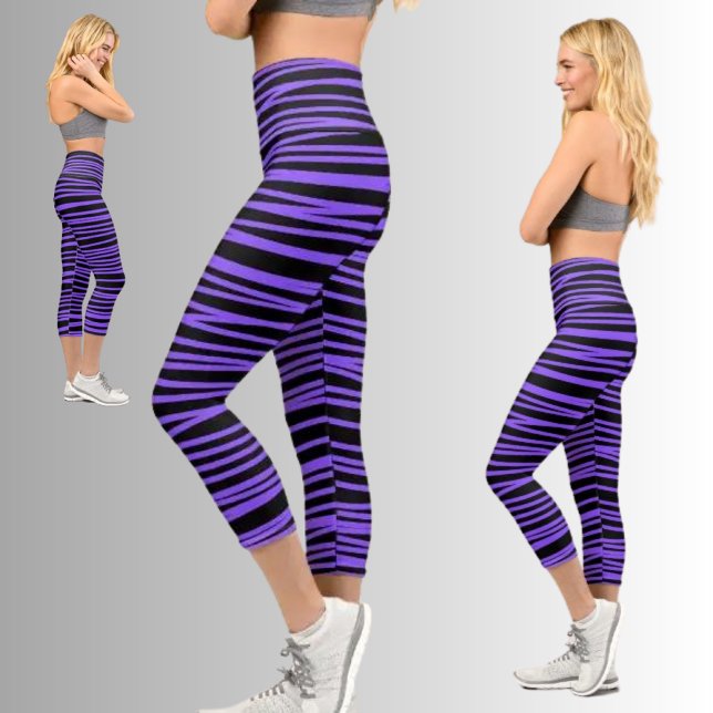 Colourful Abstract Pattern Capri Leggings (Creator Uploaded)