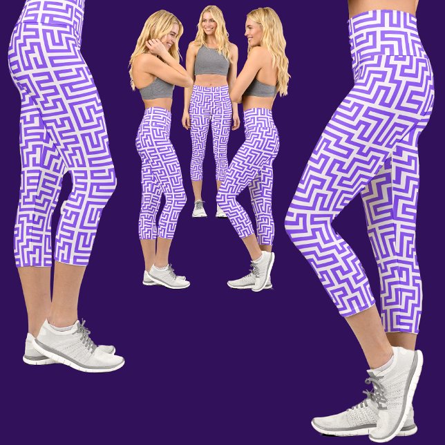 Colourful Abstract Pattern Capri Leggings (Creator Uploaded)