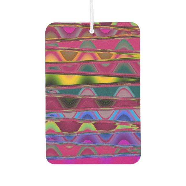 Colourful abstract pattern  car air freshener (Front)