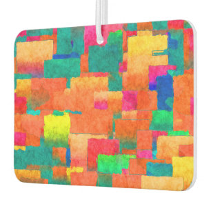 Colourful Abstract Pattern Car Air Freshener