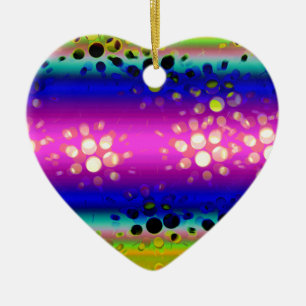 Colourful Abstract Pattern Ceramic Tree Decoration