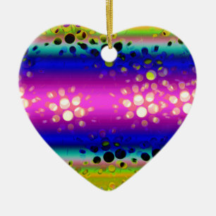 Colourful Abstract Pattern Ceramic Tree Decoration
