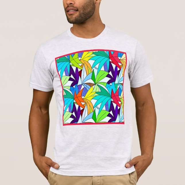 Colourful Abstract Pattern Design T-Shirt (Front)