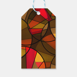 Colourful abstract pattern gift tags