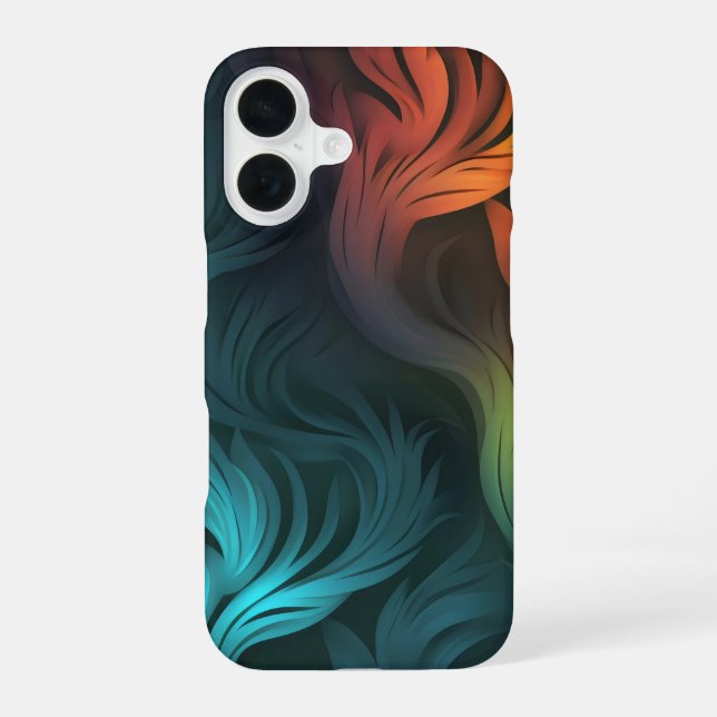 Colourful Abstract Pattern iPhone 16 Case (Back)