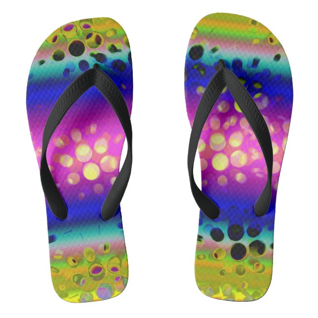 Colourful Abstract Pattern Jandals (Footbed)