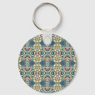 Colourful Abstract Pattern Key Ring