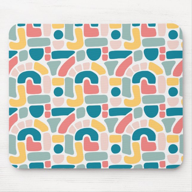 Colourful Abstract Pattern Mouse Pad (Front)