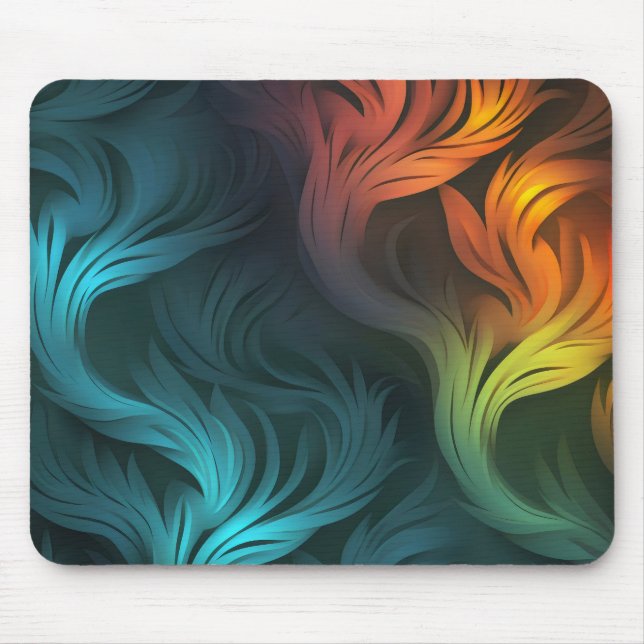 Colourful Abstract Pattern Mouse Pad (Front)