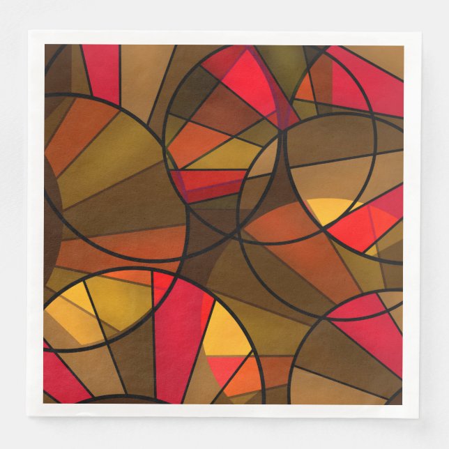 Colourful abstract pattern napkin (Front)