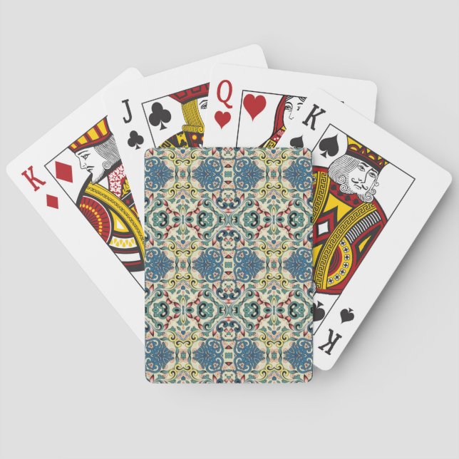 Colourful Abstract Pattern Playing Cards (Back)