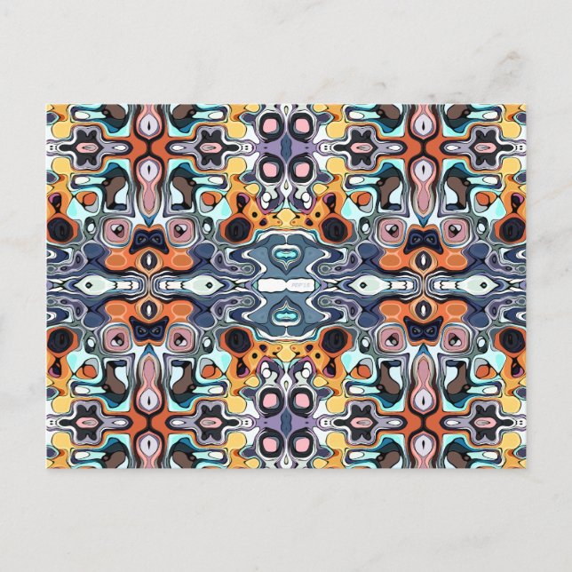 Colourful Abstract Pattern Postcard (Front)