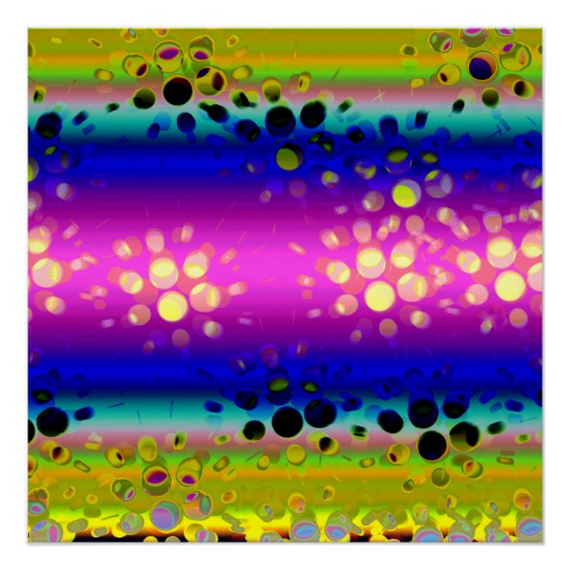 Colourful Abstract Pattern Poster (Front)