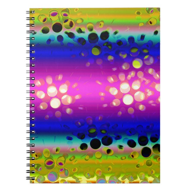 Colourful Abstract Pattern Spiral Notebook (Front)