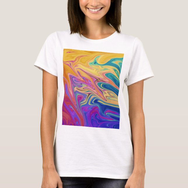 Colourful abstract pattern T-Shirt (Front)