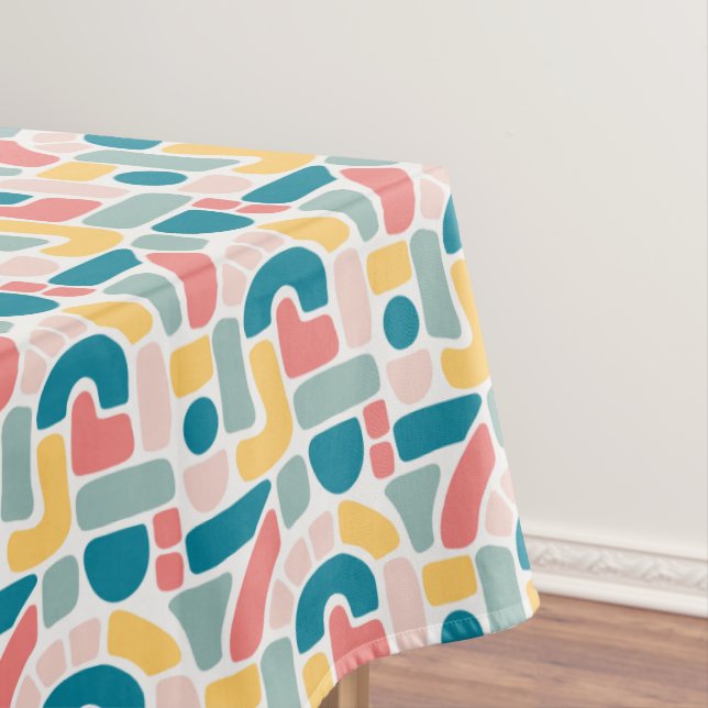 Colourful Abstract Pattern Tablecloth (In Situ)