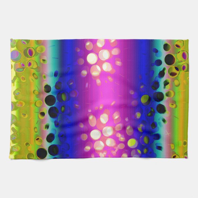 Colourful Abstract Pattern Tea Towel (Horizontal)