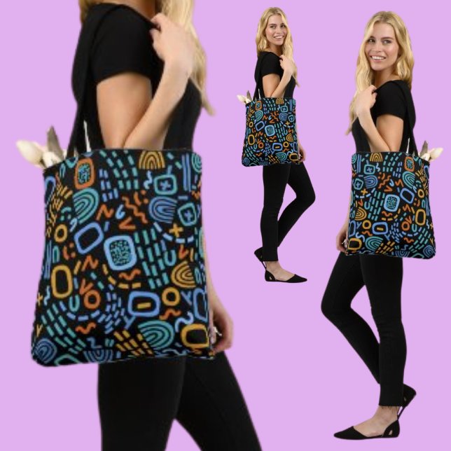 Colourful Abstract Pattern                         Tote Bag (Creator Uploaded)