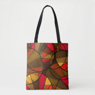 Colourful abstract pattern tote bag