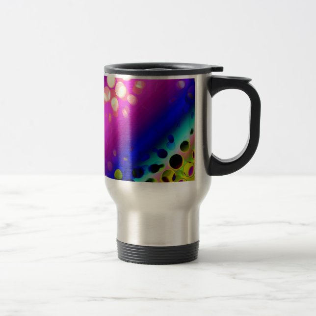 Colourful Abstract Pattern Travel Mug (Right)