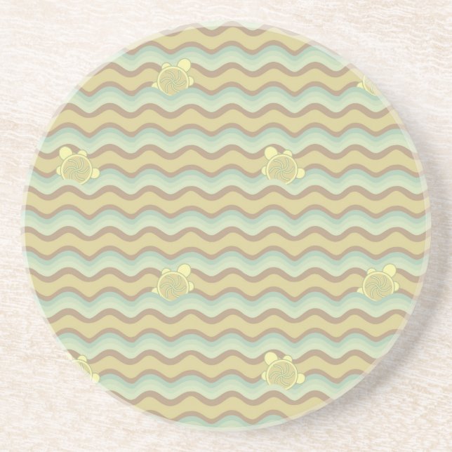 colourful abstract pattern, waves coaster (Front)