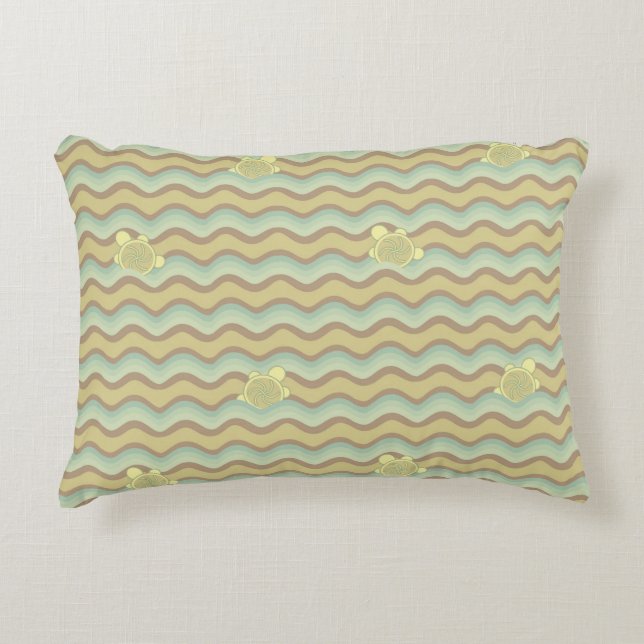 colourful abstract pattern, waves decorative cushion (Front)