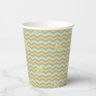 colourful abstract pattern, waves paper cups