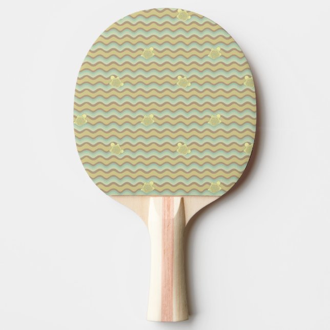 colourful abstract pattern, waves ping pong paddle (Front)